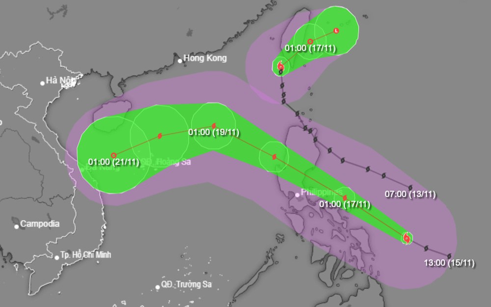 Tin bão mới nhất: Bão MANYI đã mạnh lên thành siêu bão, ngày 18/11 dự kiến sẽ vào biển Đông