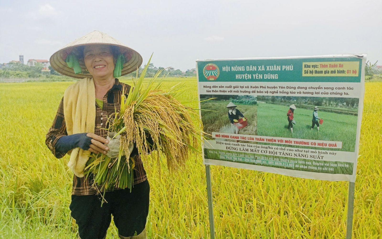 Chủ tịch Hội NDVN Lương Quốc Đoàn khen ngợi Hội Nông dân Bắc Giang thực hiện mô hình canh tác lúa thân thiện môi trường- Ảnh 4.