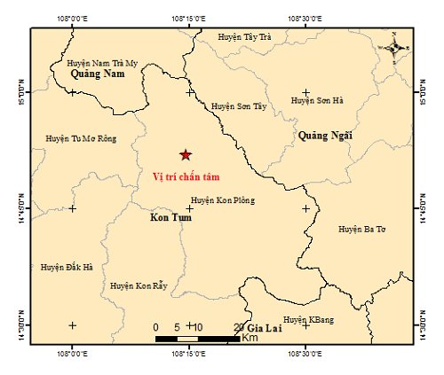 Lại ghi nhận 6 trận động đất liên tiếp ở Kon Tum - Ảnh 1.