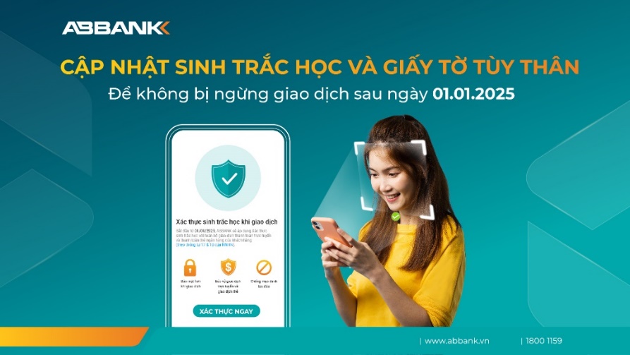 ABBANK khuyến nghị khách hàng sớm hoàn tất cập nhật thông tin sinh trắc học- Ảnh 1.