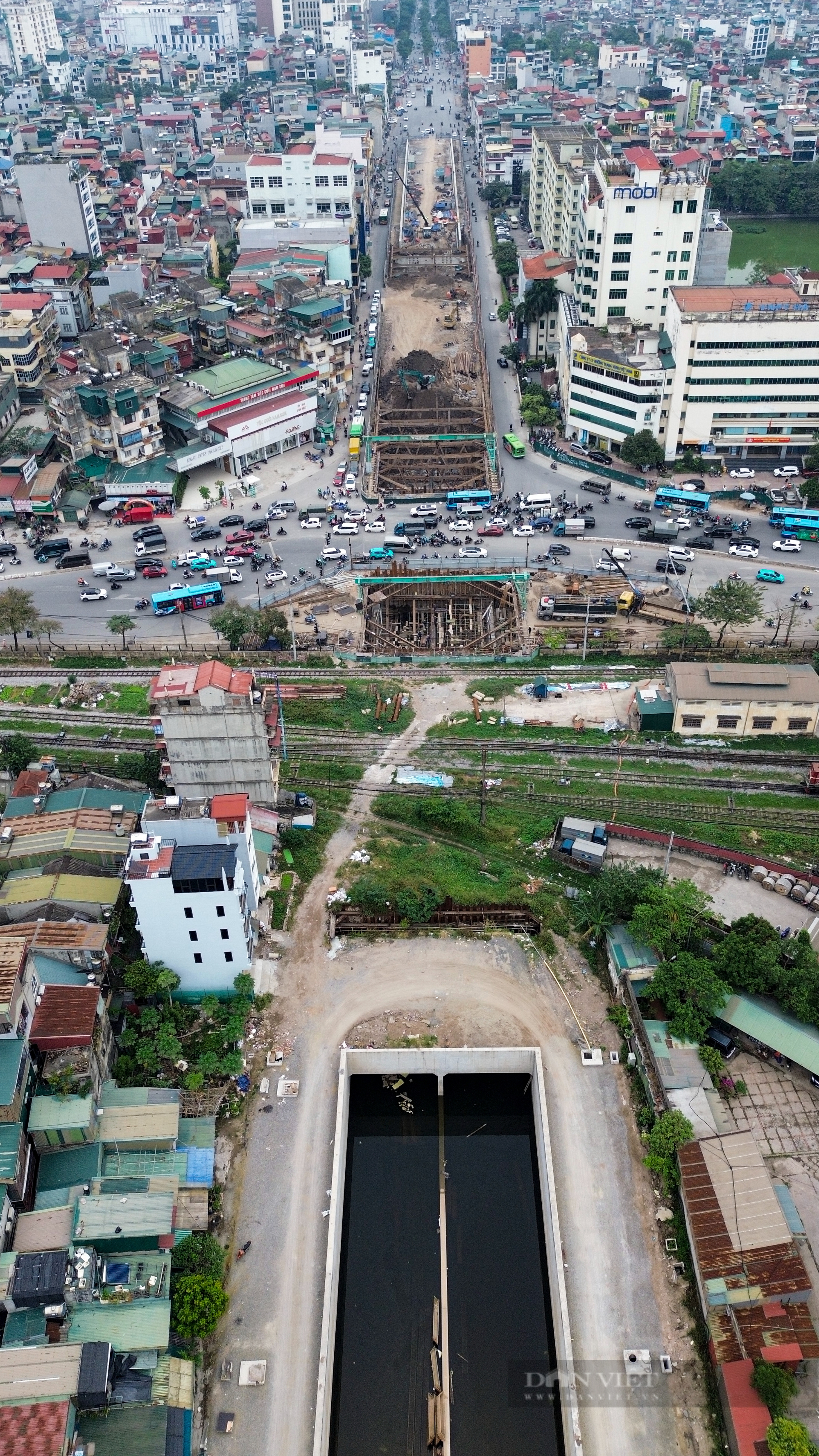 Hầm chui Kim Đồng - Giải Phóng đi dưới đường sắt ở Hà Nội lộ diện sau 2 năm thi công- Ảnh 3.