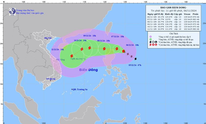 Tin bão Yinxing mới nhất: Bão vẫn đang rất mạnh, đạt cấp 15, bao giờ vào biển Đông thành bão số 7? - Ảnh 1.