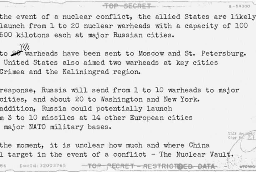 Giải mã tài liệu mật của Lầu Năm Góc về kịch bản khủng khiếp của chiến tranh hạt nhân - Ảnh 1.