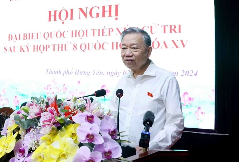 Tổng Bí thư Tô Lâm tiếp xúc cử tri tại Hưng Yên sau Kỳ họp thứ 8- Ảnh 2.