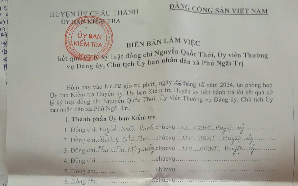 Phó phòng Tài nguyên và Môi trường huyện thay Chủ tịch xã bị kỷ luật do đánh vợ- Ảnh 3.