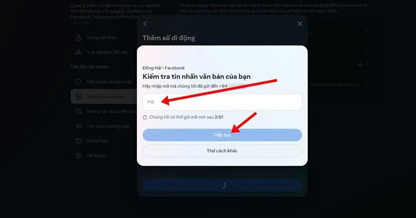 Cách xác thực danh tính tài khoản Facebook bằng số điện thoại và căn cước công dân - Ảnh 5.
