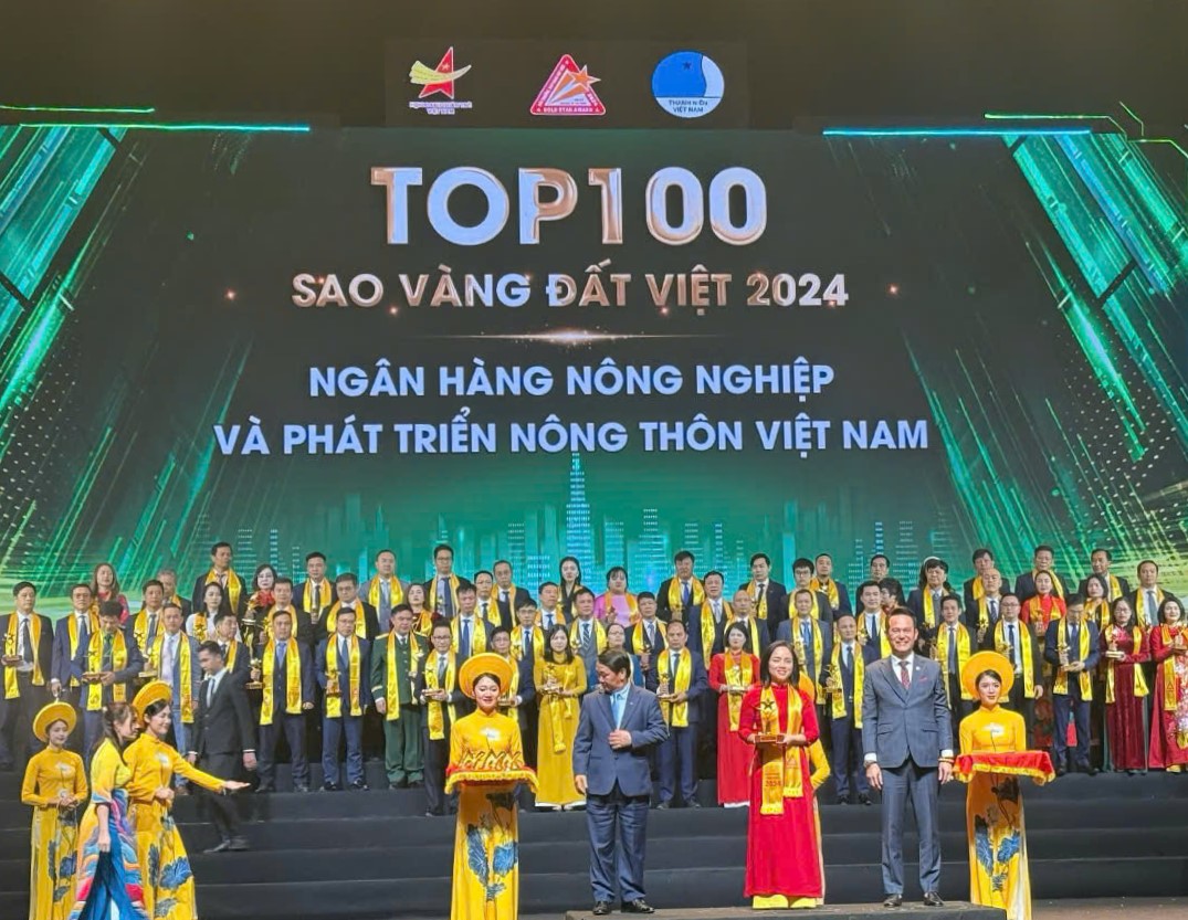 Agribank vinh dự đạt Giải thưởng Sao Vàng đất Việt năm 2024 - Ảnh 1.