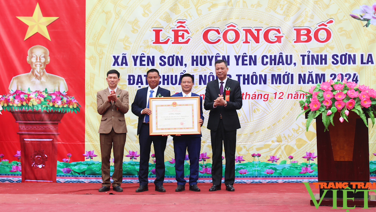 Yên Châu có thêm một xã đạt chuẩn nông thôn mới - Ảnh 1.