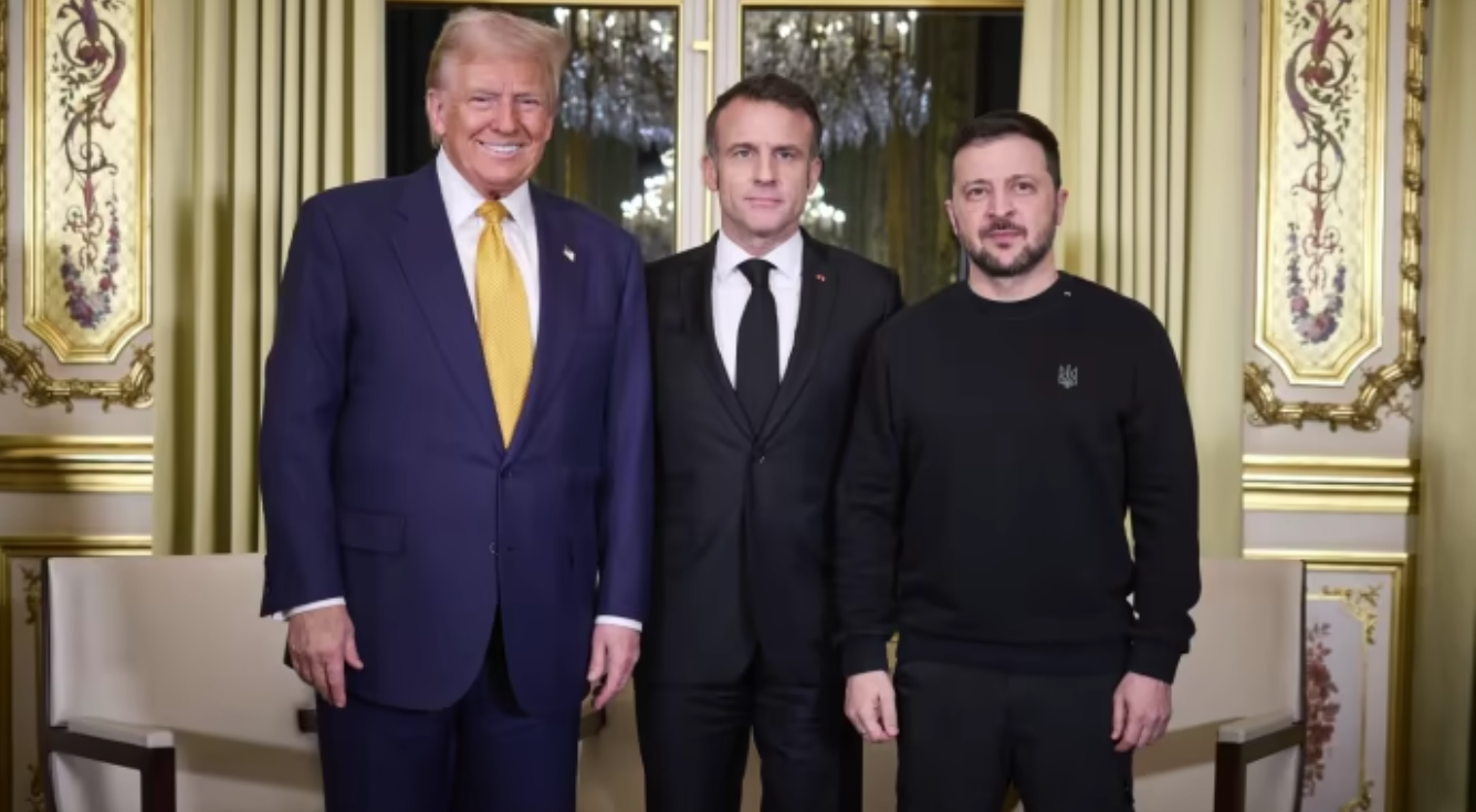 Cuộc gặp tay ba Trump - Macron - Zelensky không ra được tuyên bố nào - Ảnh 1.