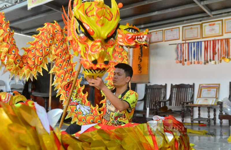 Chuyện về đội lân sư rồng giành hàng trăm huy chương vàng tất bật cho ngày Tết Giáp Thìn 2024- Ảnh 2.