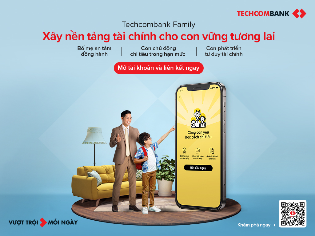 Techcombank Family - Giúp cha mẹ đồng hành tài chính cùng con- Ảnh 1.