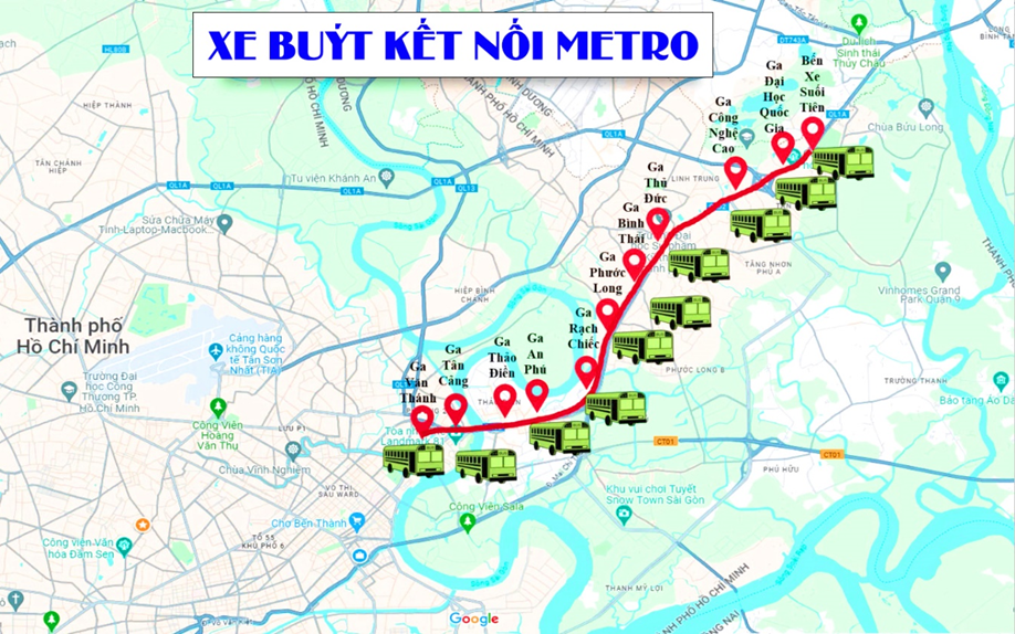 TP.HCM tìm đơn vị cung cấp dịch vụ xe buýt kết nối tuyến metro số 1