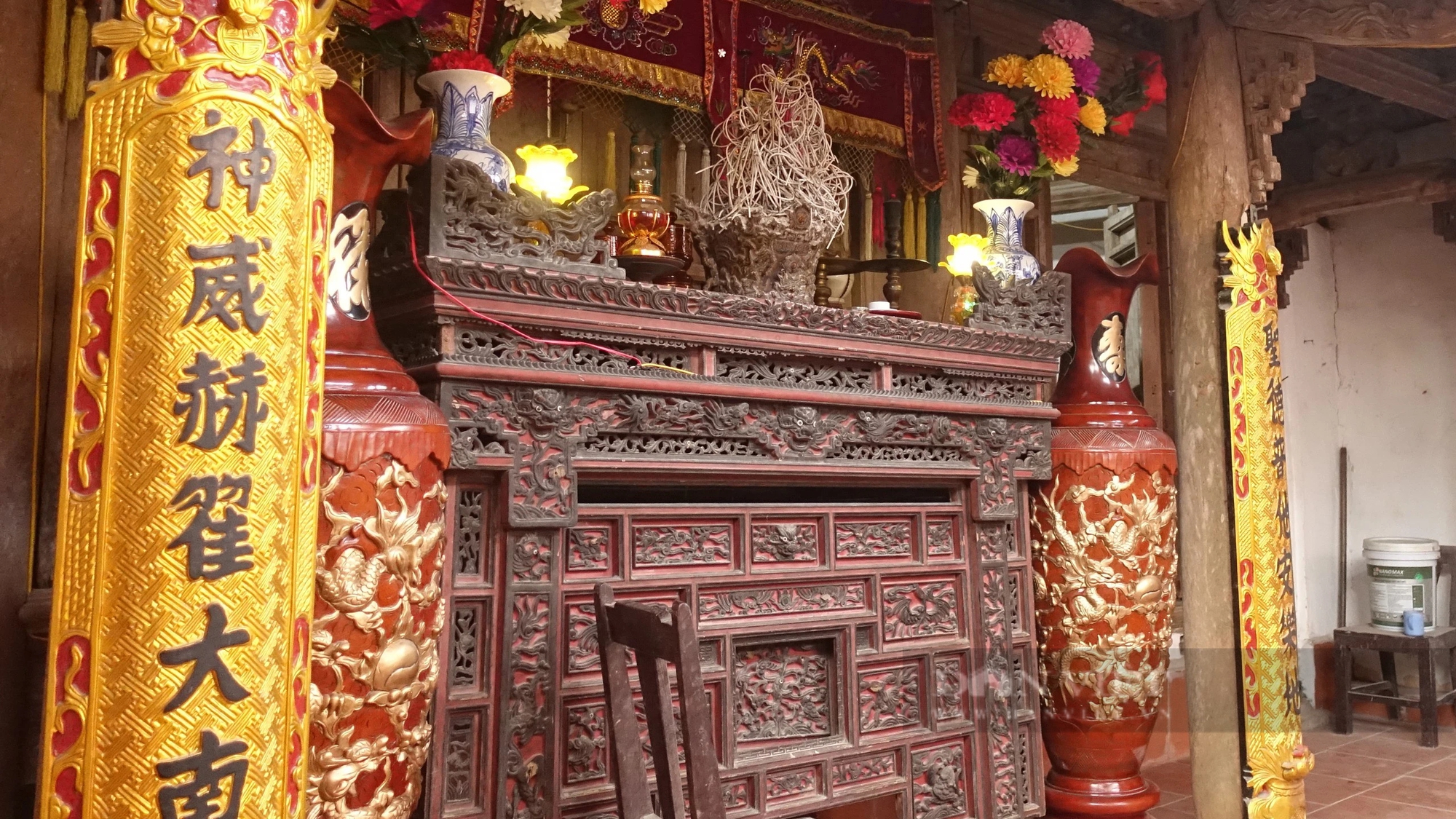 Nét độc đáo bên trong ngôi đình cổ Yên Lạc ở Thủ đô- Ảnh 3.