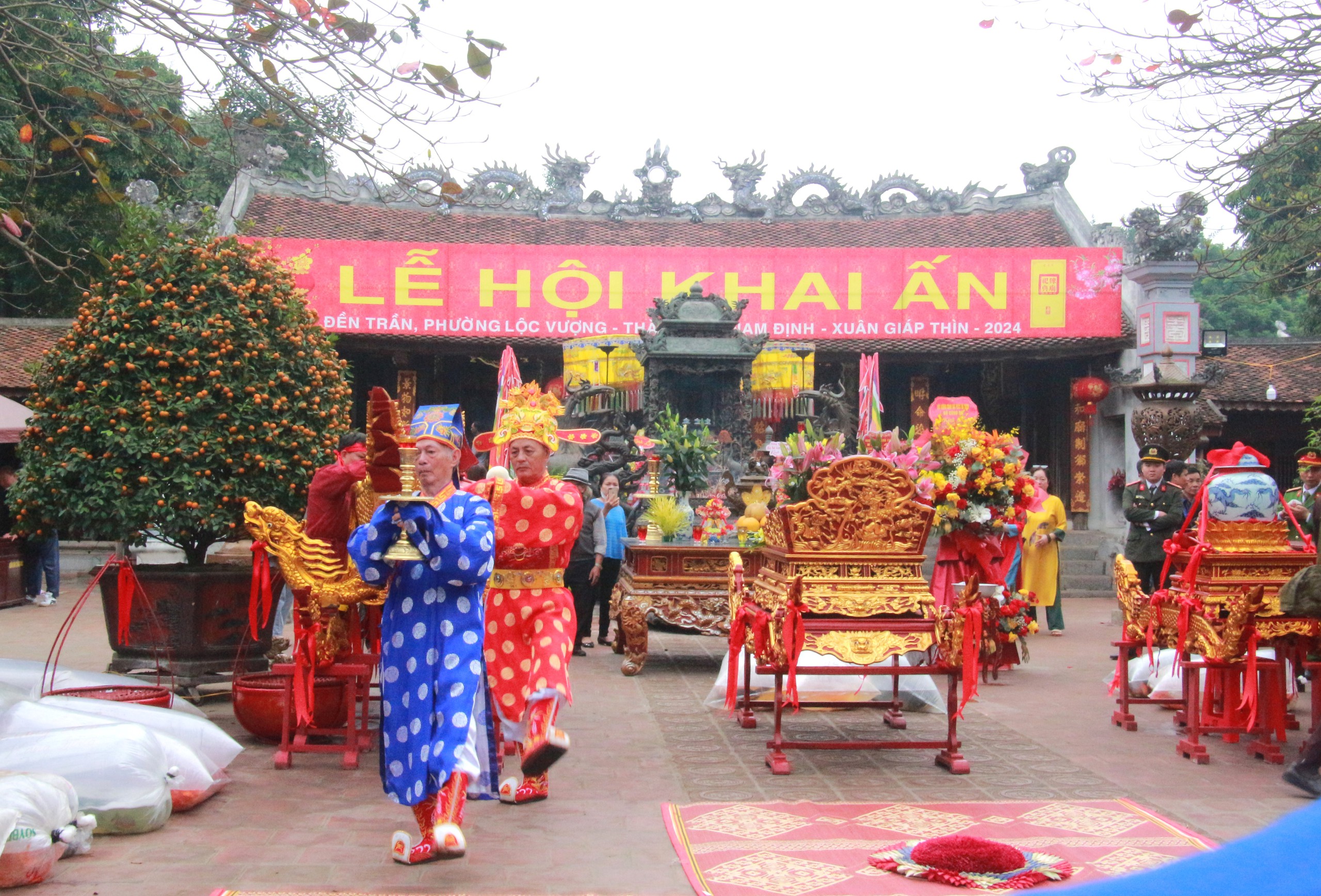 Ở Nam Định, lễ "rước nước, tế cá" tưởng nhớ, tri ân tổ tiên vương triều Trần- Ảnh 6.