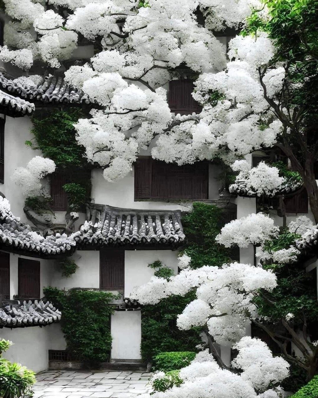 Cây cổ thụ đẹp nhất Trung Quốc nở hoa trắng muốt như tuyết, khi hoa rụng đem ướp trà ra loại trà rất quý hiếm- Ảnh 4.