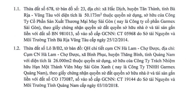 Garmex Sài Gòn (GMC) sắp chuyển nhượng gần 8ha đất- Ảnh 1.