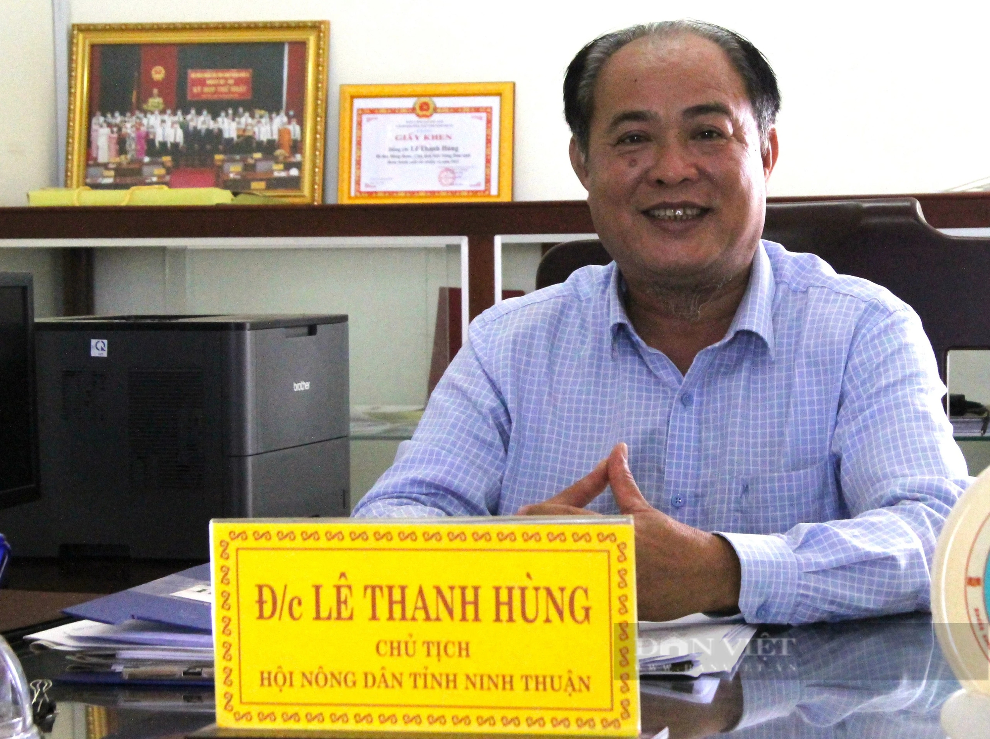 Ông Lê Thanh Hùng-Chủ tịch Hội Nông dân Ninh Thuận kỳ vọng Quyết định 182 trong phát triển kinh tế tập thể- Ảnh 1.