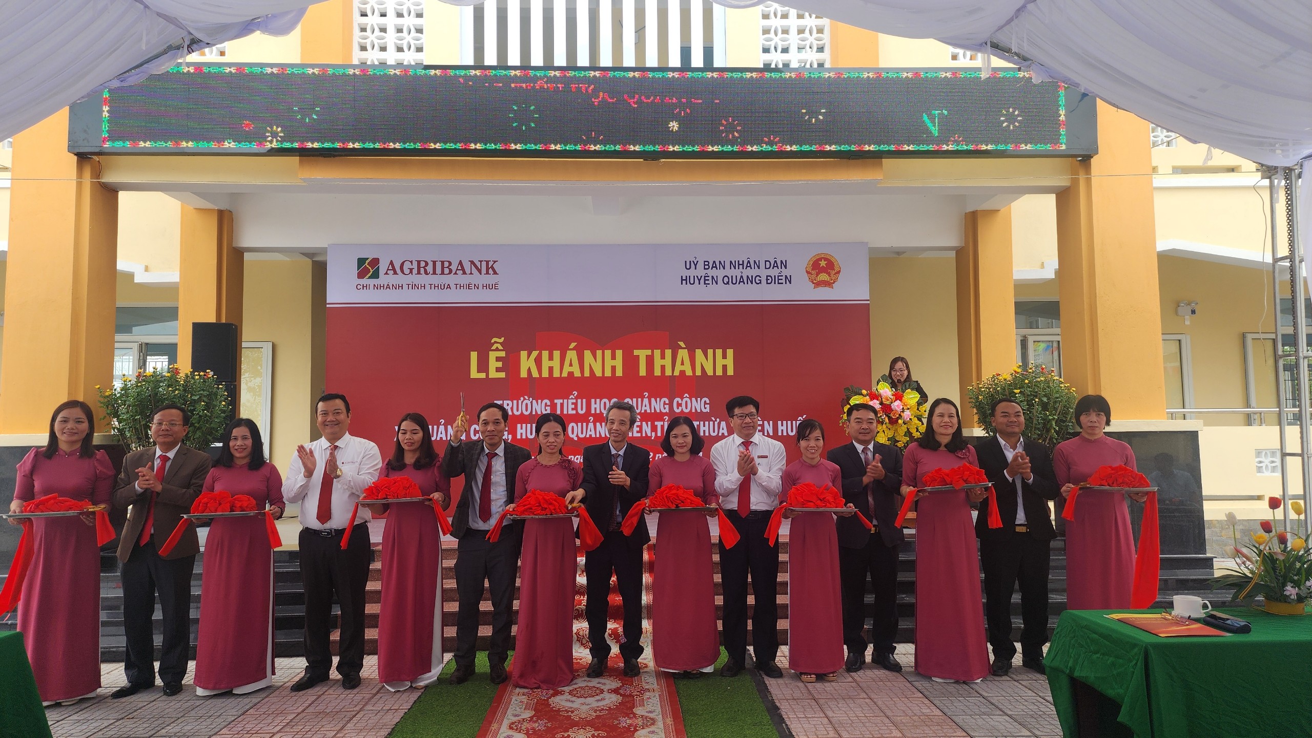 Thừa Thiên Huế: Khánh thành ngôi trường mới ở vùng 'rốn lũ' Quảng Công do Agribank tài trợ- Ảnh 1.