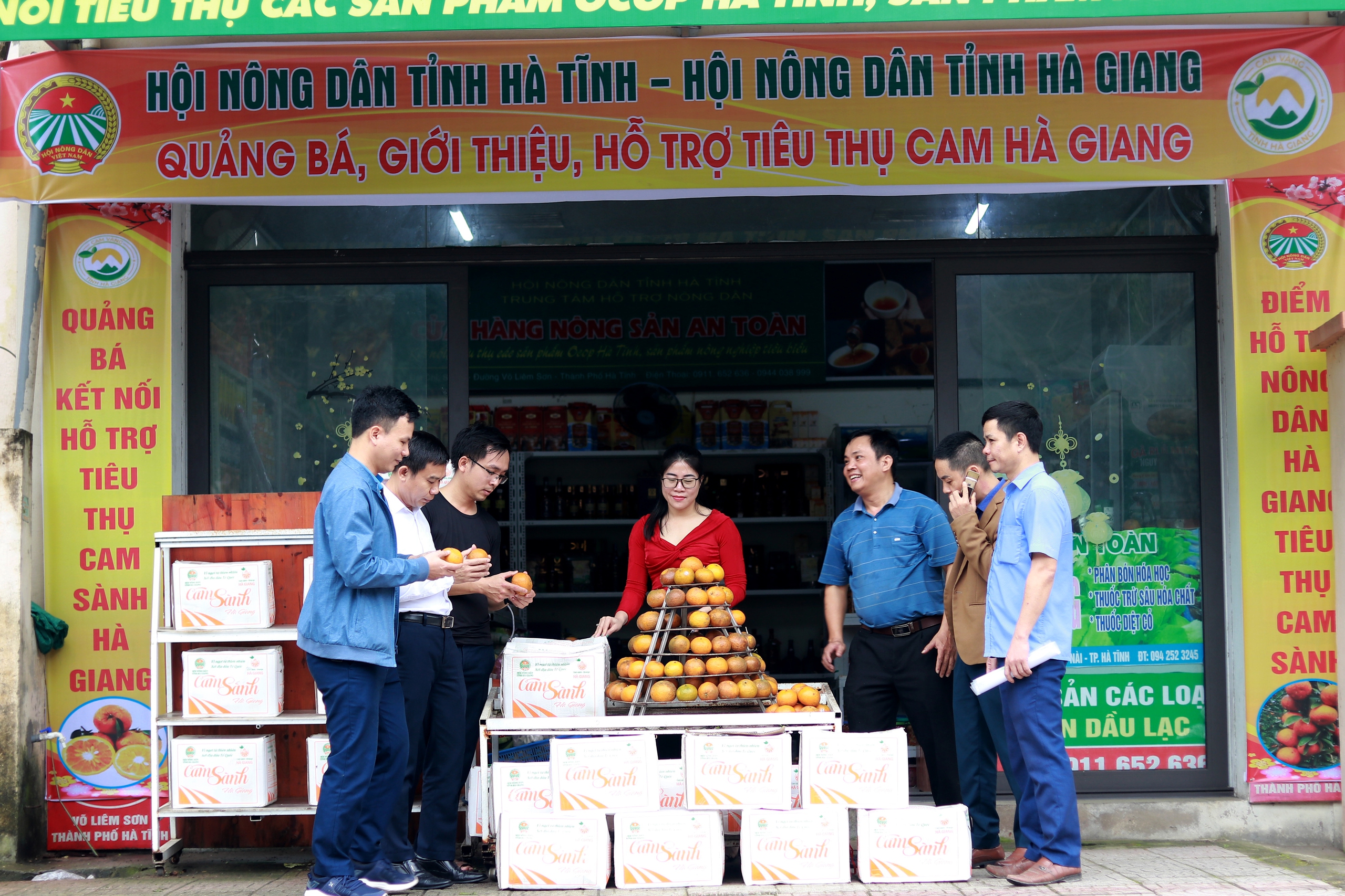 Hội Nông dân Hà Tĩnh hỗ trợ tiêu thụ 18 tấn cam sành cho nông dân Hà Giang - Ảnh 1.