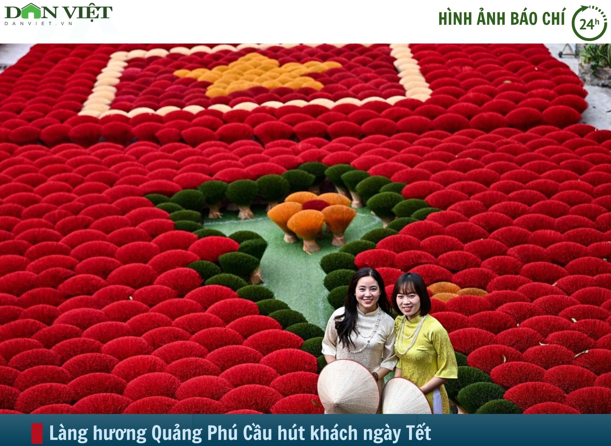 Hình ảnh báo chí 24h: Làng hương Quảng Phú Cầu tuyệt đẹp ngày Tết- Ảnh 1.