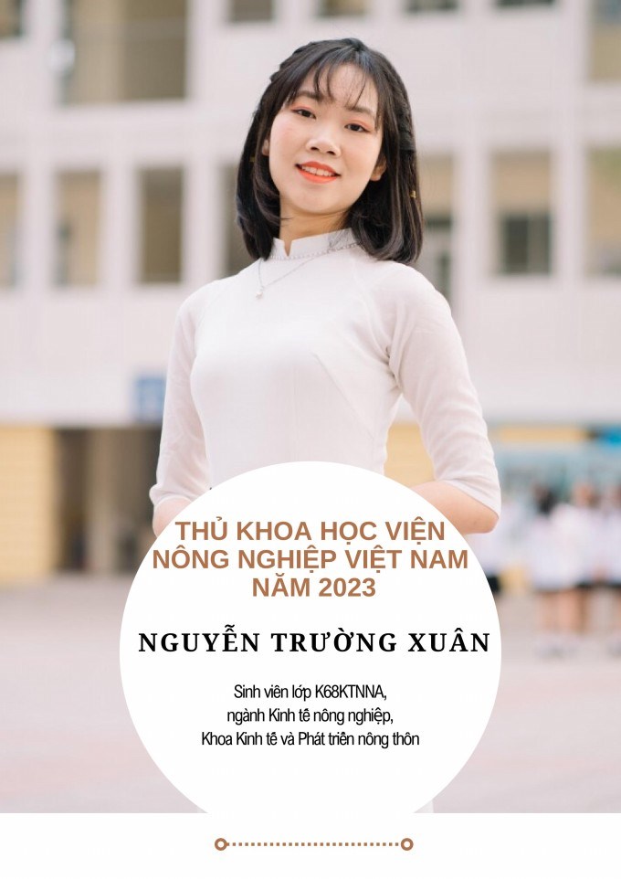 Thủ khoa Học viện Nông nghiệp Việt Nam năm 2023 chia sẻ 'bí kíp' học tập- Ảnh 1.