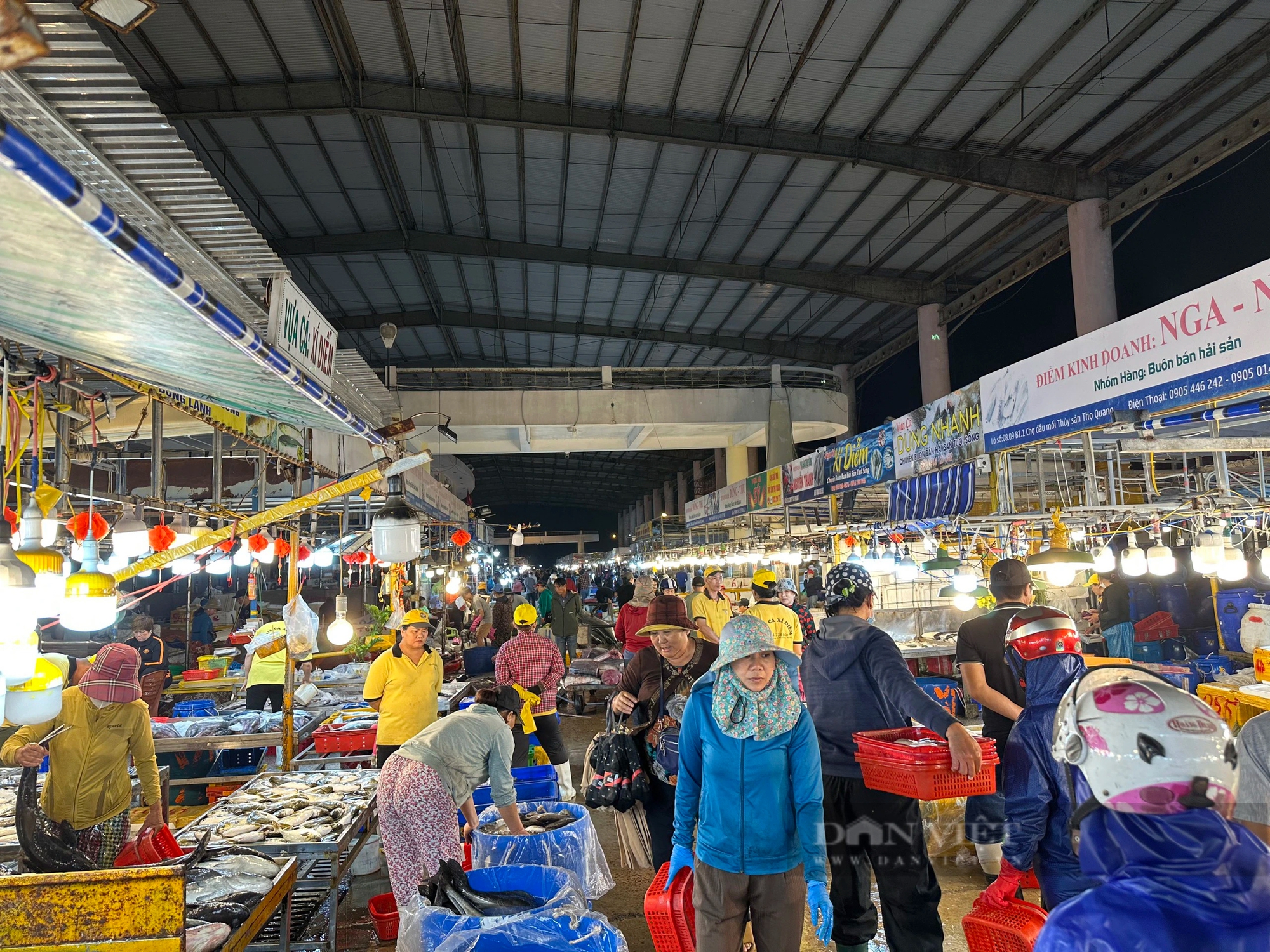 Chợ cá lớn nhất Đà Nẵng tấp nập từ tờ mờ sáng 30 Tết- Ảnh 1.