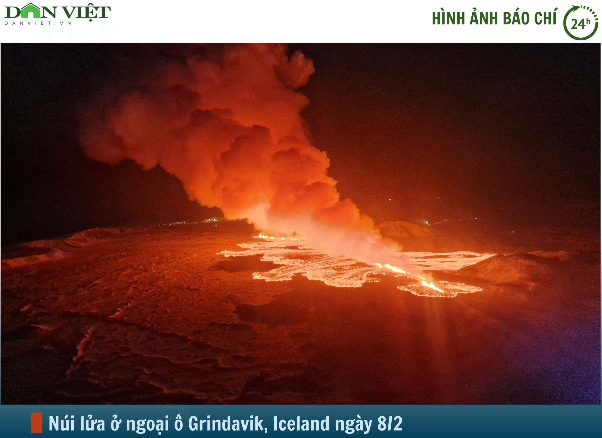 Hình ảnh báo chí 24h: Dung nham cao 80 m trong vụ phun trào núi lửa ở Iceland- Ảnh 1.