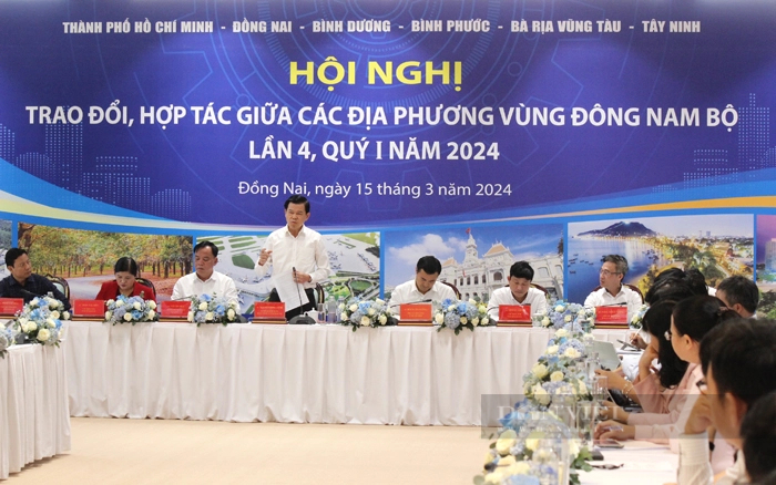 Hội nghị trao đổi, hợp tác giữa các địa phương vùng Đông Nam bộ lần 4, quý I/2024 tổ chức tại Đồng Nai. Ảnh: Nguyên Vỹ