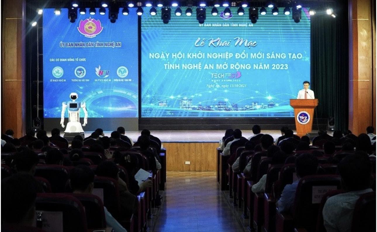 Techfest Nghe An 2023: Hướng tới xây dựng Nghệ An trở thành một trong những Trung tâm Khởi nghiệp ĐMST của vùng và cả nước- Ảnh 1.