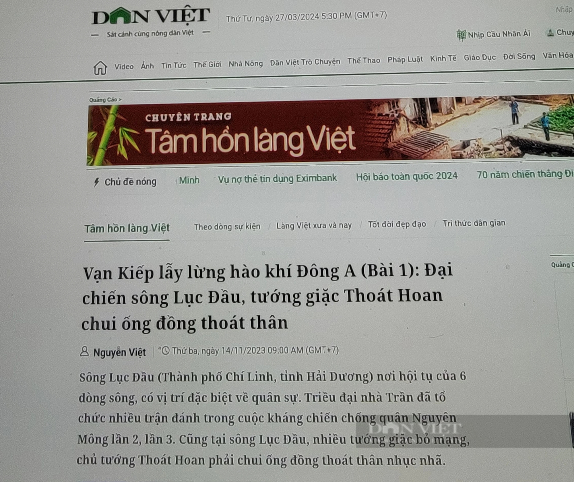 Báo Dân Việt đoạt giải Báo chí 