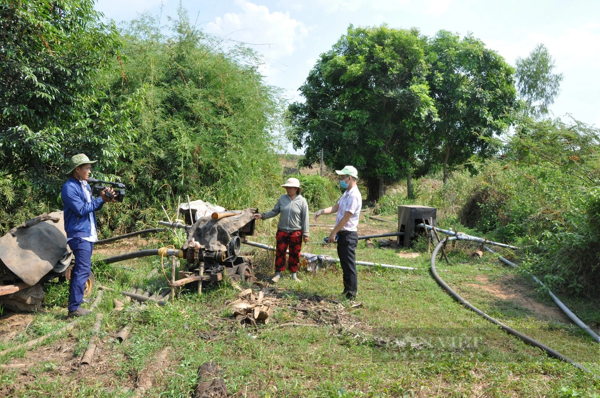 Nắng nóng kỷ lục, nông dân Bình Phước đang mệt lử chống chọi, bơm hút tưới cây liên tục- Ảnh 3.