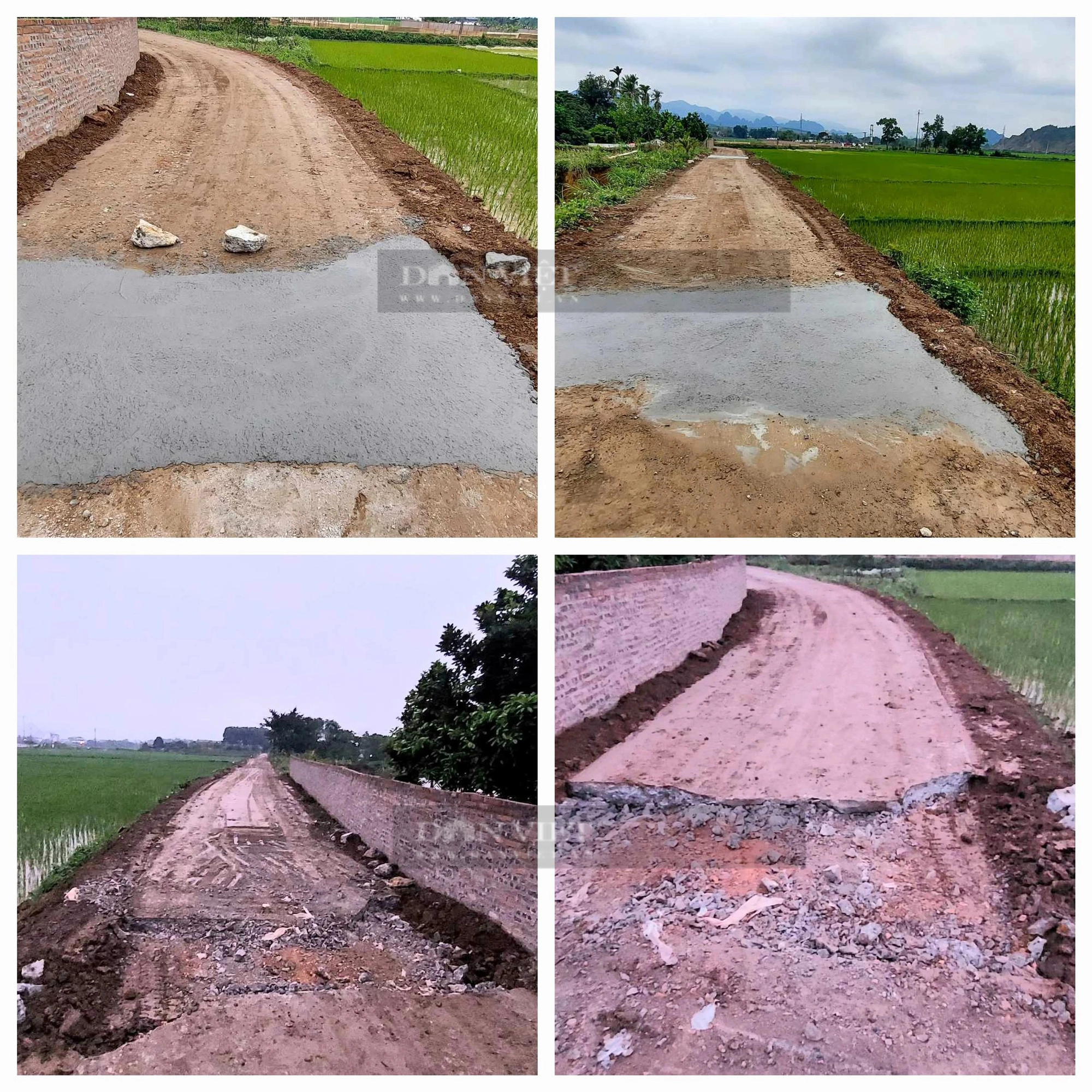 Đường bê tông không đúng thiết kế ở Lương Sơn (Hòa Bình): Sau khắc phục, vẫn còn đoạn tuyến chưa đảm bảo điều kiện- Ảnh 1.