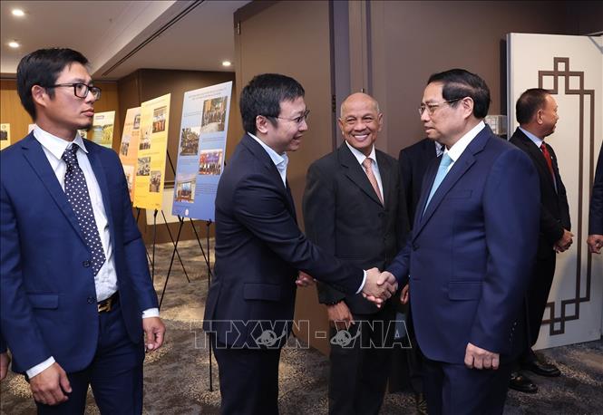 Thủ tướng Phạm Minh Chính gặp Hội doanh nhân, Hội trí thức Việt Nam tại Australia- Ảnh 1.