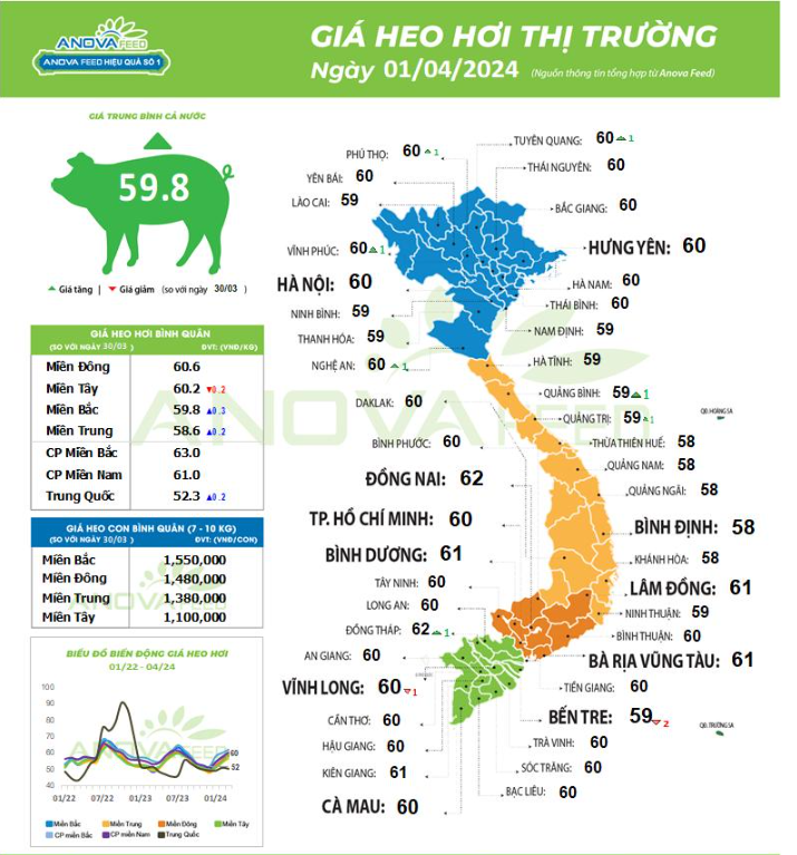 Giá lợn hơi tăng trở lại, nhiều tỉnh quay trở lại giá 60.000 - 62.000 đồng/kg- Ảnh 2.
