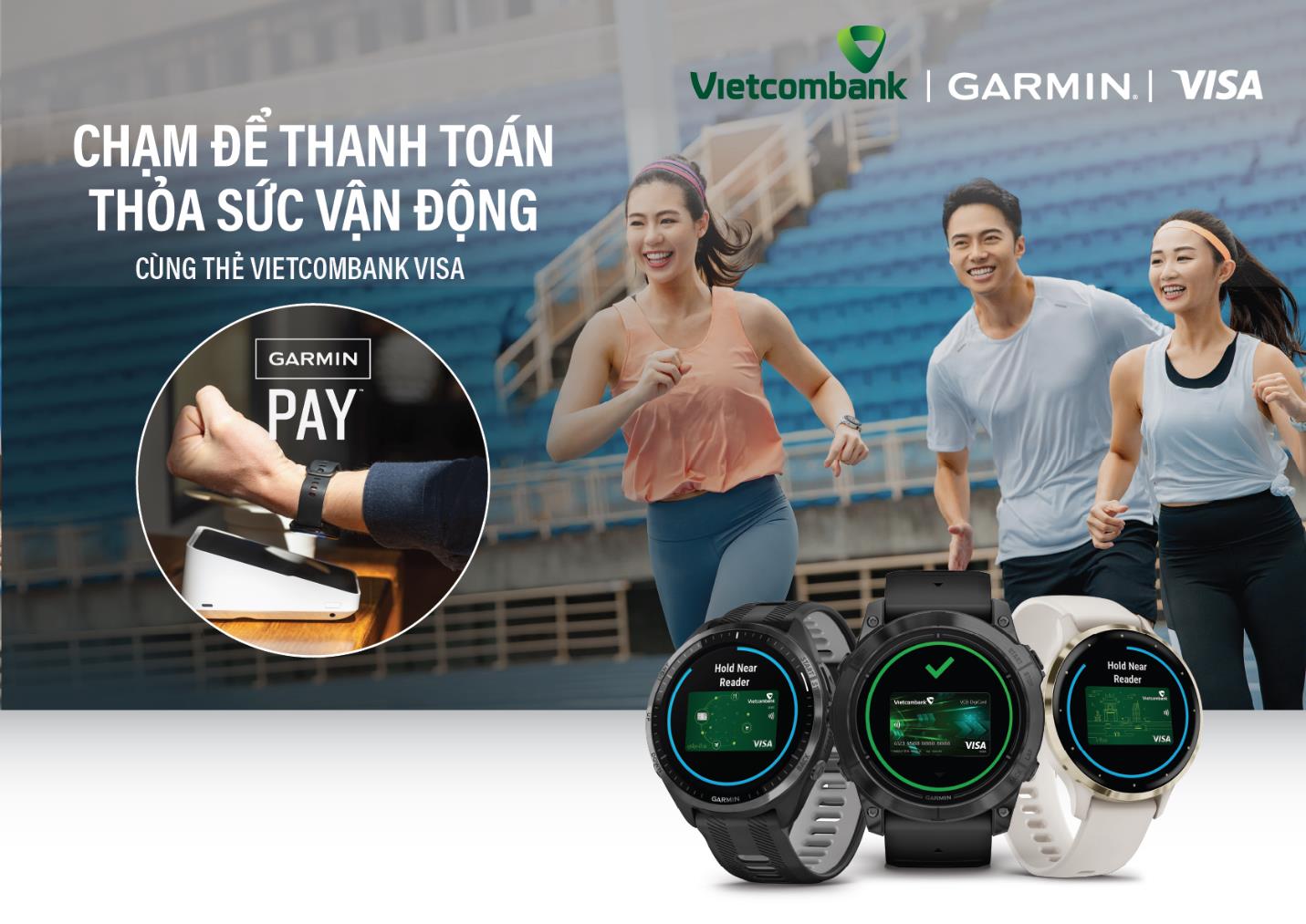 Vietcombank triển khai thanh toán một chạm Garmin Pay cho thẻ Visa- Ảnh 1.