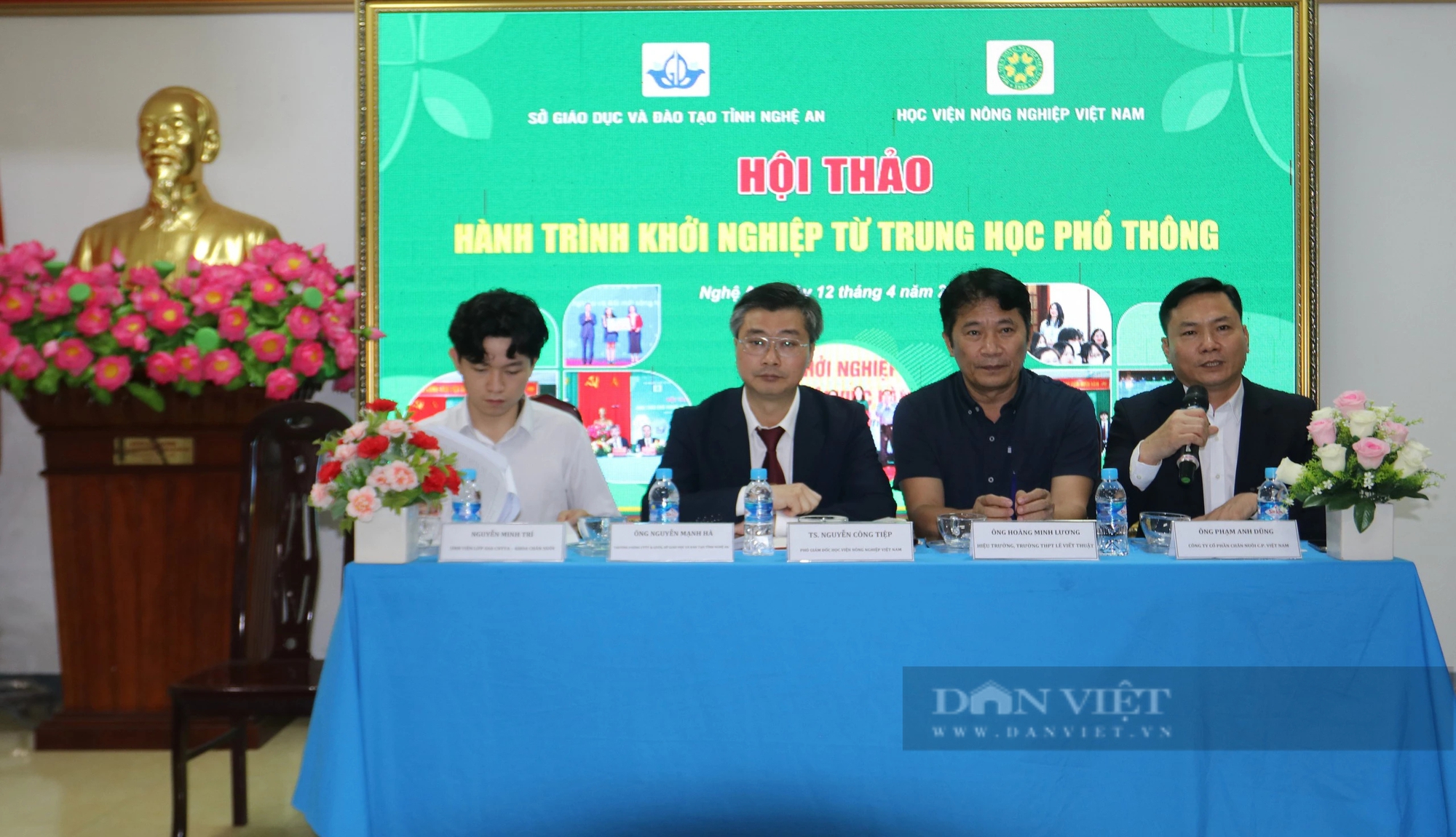 Học sinh Nghệ An hào hứng với hội thảo “Hành trình khởi nghiệp từ trung học phổ thông” của Học viện Nông nghiệp Việt Nam- Ảnh 1.