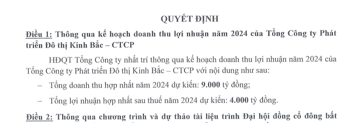 Lý do Kinh Bắc (KBC) gia hạn thời gian tổ chức ĐHĐCĐ thường niên năm 2024- Ảnh 1.