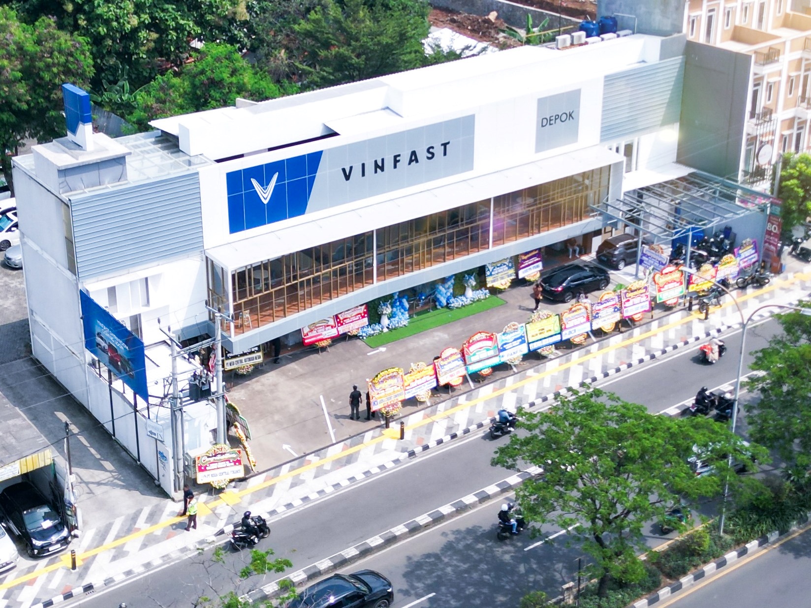 Cửa hàng đại lý VinFast đầu tiên tại thành phố Depok, Indonesia.