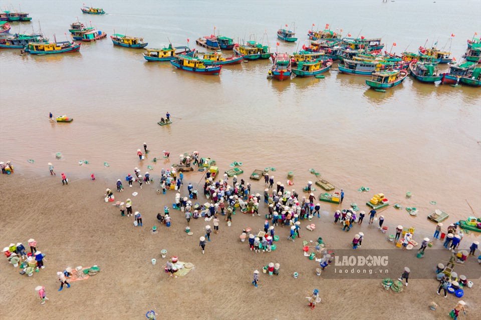 Nằm ngay một khu rừng nổi tiếng, chợ ngay sát biển ở một xã của Nam Định la liệt tôm tươi, cá ngon- Ảnh 1.