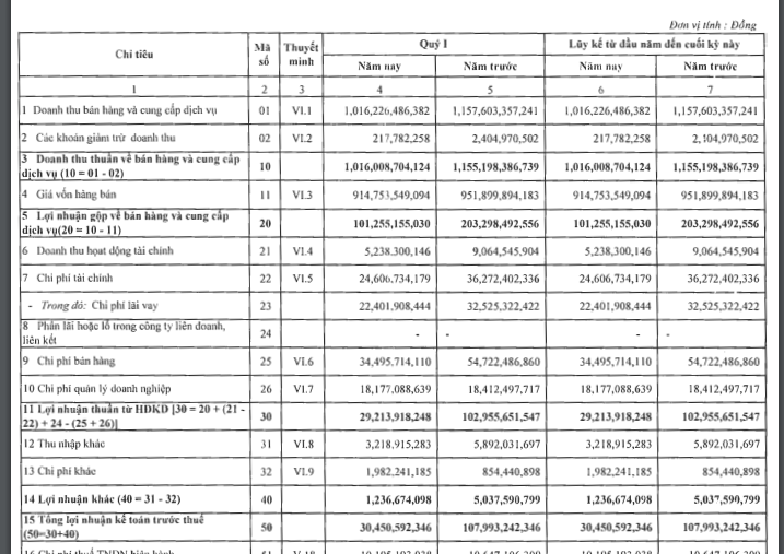 KQKD quý I/2024: Nam Việt (ANV) báo lãi gần 17 tỷ đồng, giảm 82%- Ảnh 1.