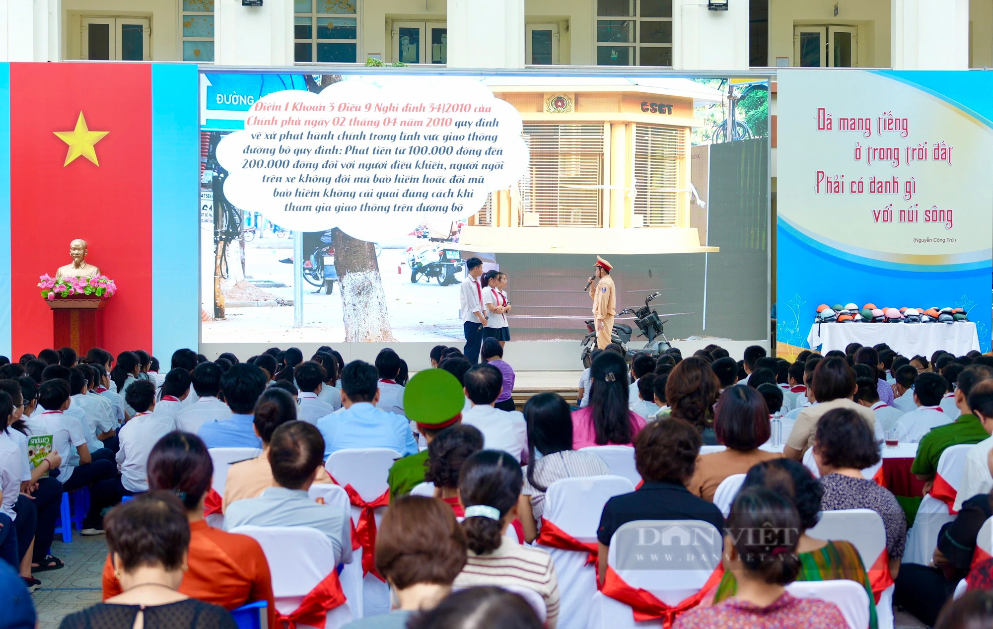 Hàng trăm học sinh hào hứng tham gia chương trình ra mắt mô hình “Cổng trường An toàn giao thông”- Ảnh 7.