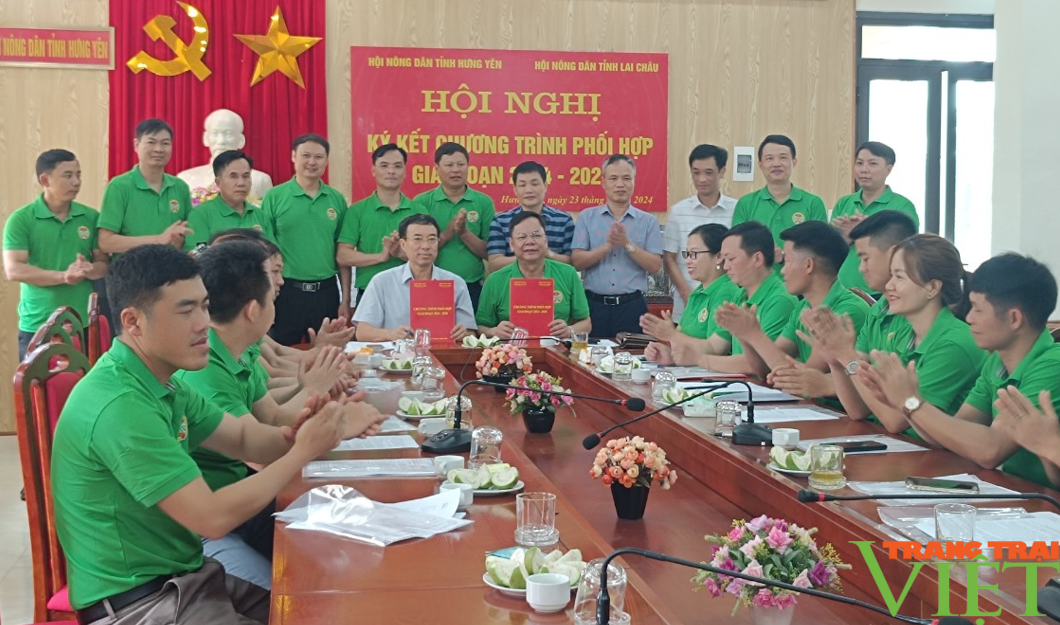 Hội Nông dân tỉnh Lai Châu và Hưng Yên ký kết chương trình phối hợp hoạt động giai đoạn 2024 – 2028- Ảnh 2.