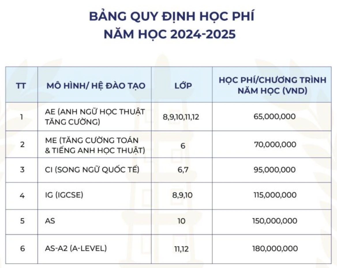 Học phí lớp 6 các trường tư thục ở Hà Nội năm 2024: Lên tới nửa tỷ đồng cho một năm học- Ảnh 3.