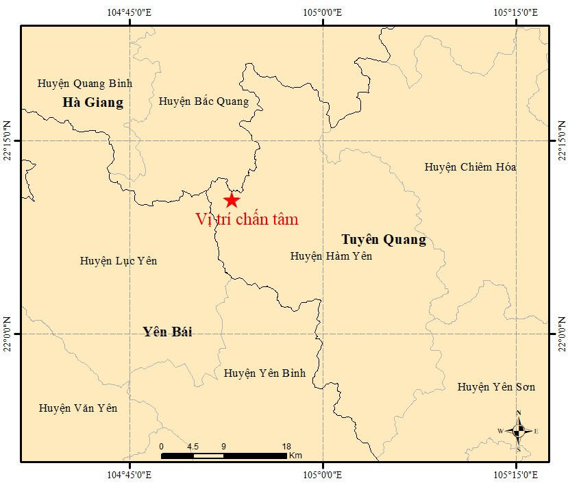 Nóng: Một huyện của tỉnh Tuyên Quang bất ngờ xảy ra trận động đất có độ lớn 4.0- Ảnh 1.