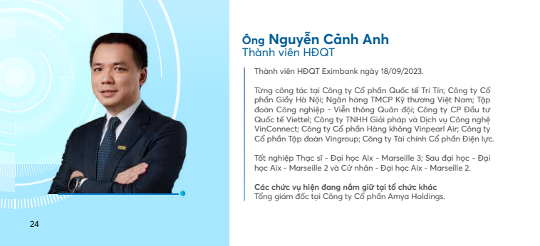Chân dung tân Chủ tịch HĐQT Eximbank Nguyễn Cảnh Anh- Ảnh 1.