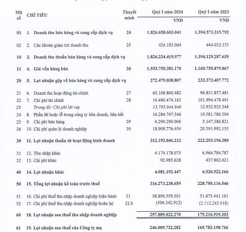 KQKD quý I/2024: Vì đâu Đầu tư Sài Gòn VRG (SIP) báo lãi tăng 44%?- Ảnh 1.