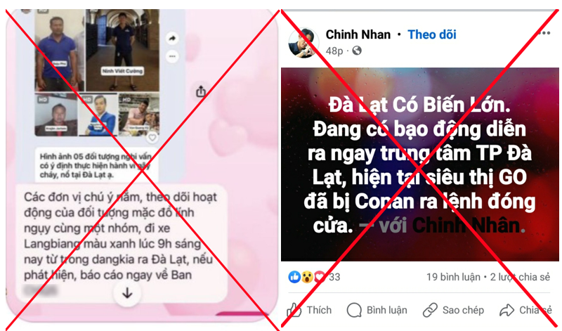 Điều tra vụ phát tán thông tin sai sự thật “Đà Lạt xảy ra biến lớn, bạo động”- Ảnh 1.