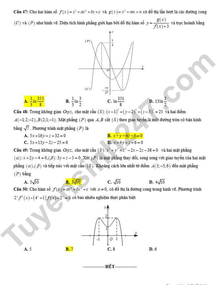 Gợi ý đáp án đề thi thử môn Toán Hà Nội tốt nghiệp THPT 2024 full mã đề- Ảnh 13.