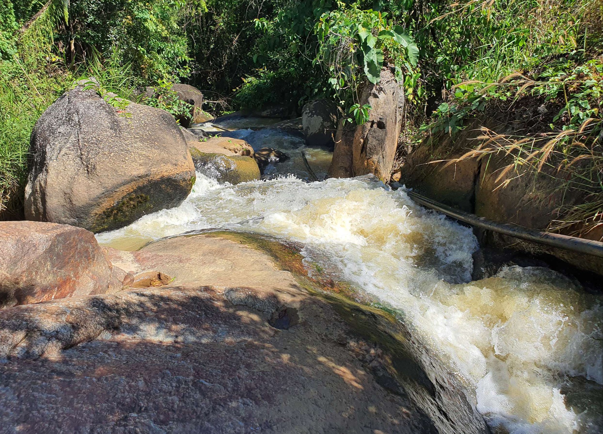 Vô rừng ở một xã ở Kon Tum đụng con suối la liệt hòn đá hình thù kỳ dị, lội vô làng nếm đặc sản- Ảnh 1.