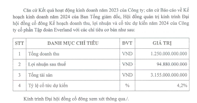 Everland (EVG) trình kế hoạch lãi tăng 271%, chia cổ tức 4,2% năm 2024- Ảnh 1.